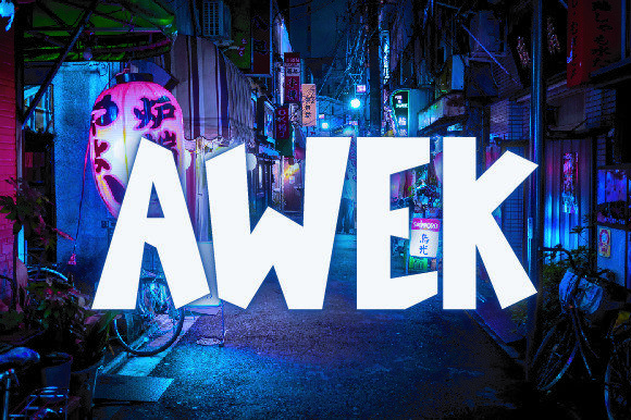 Awek: A Cartoon-Like Thick Display Font for Bold Web Design