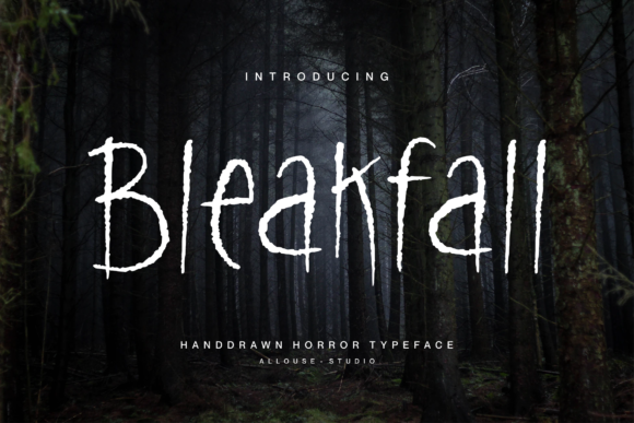Bleakfall Font: A Creepy Display Typeface for Spooky DIY