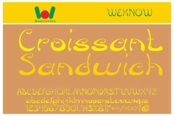 Croissant Sandwich: A Whimsical Display Font for Editorial Designers