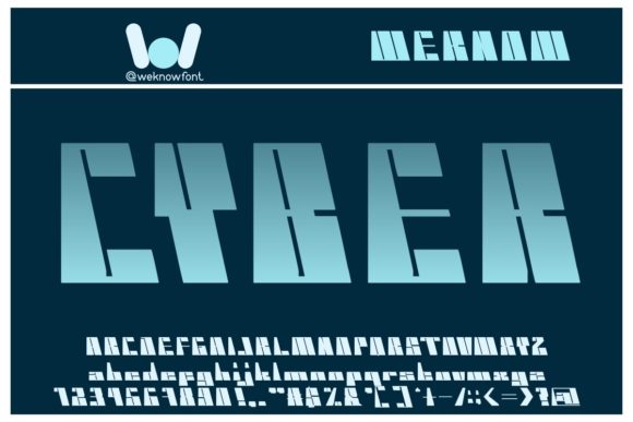 Cyber Font for Bold Craft Projects and Product Design