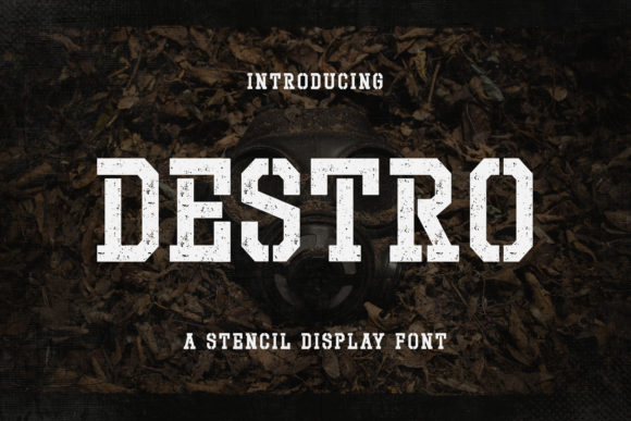 Destro Display Font: Bold Retro Style for Makers