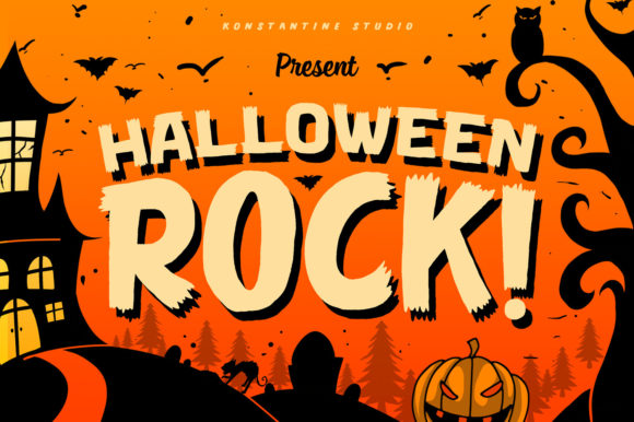 Halloween Rock: A Brushed Display Font for Creative Campaigns