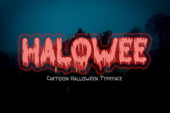 Halowee Font: A Creepy Display Typeface for Your Business