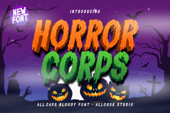 Horror Corps: A Spooky Display Font for Business Branding