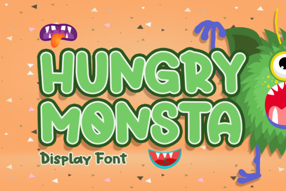 Hungry Monsta: A Playful Display Font for Crafters