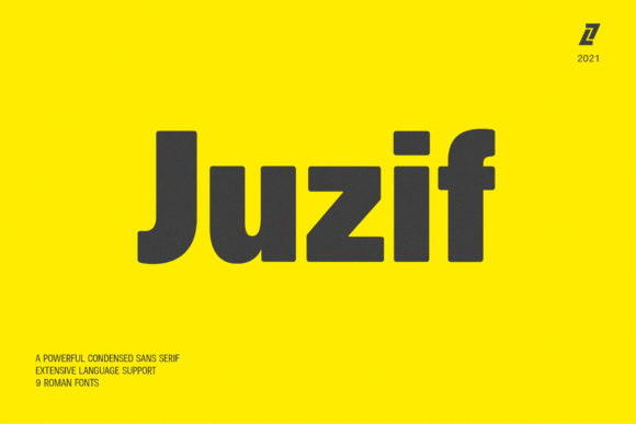 Juzif Font: A Bold, Simple Display Typeface for Creative Brands