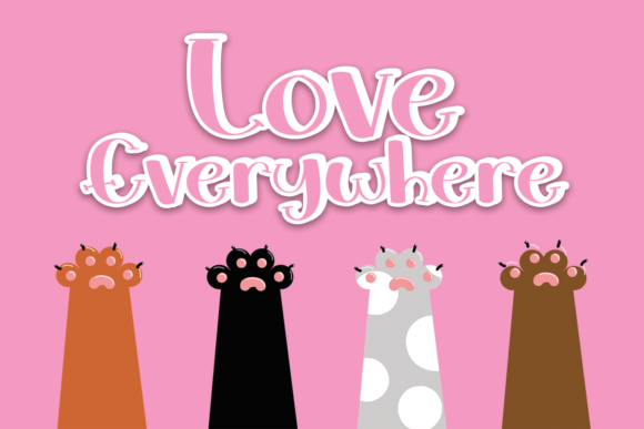 Love Everywhere Font: Sweet Display Typeface for Campaigns