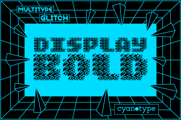 MultiType Glitch Display Bold: A Pixel Typeface for Bold Branding