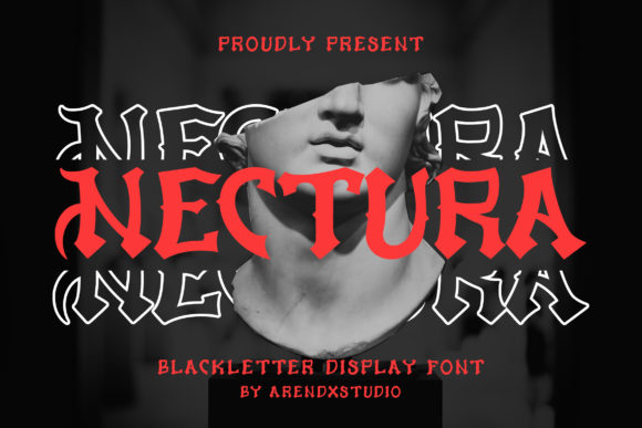 Nectura: The Creepy Bold Display Font for Brands