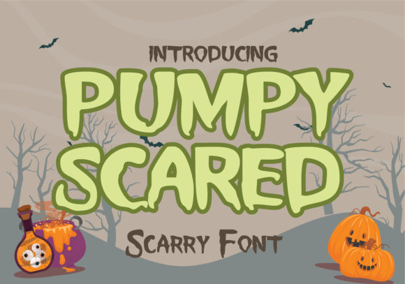 Pumpy Scared: Thick-Lettered Spooky Display Font