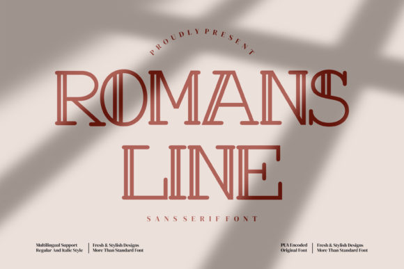 Romans Line: A Vintage Display Font for Standout Marketing