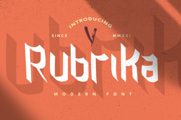 Rubrika Display Font: Cool, Modern, and Whimsical Typeface