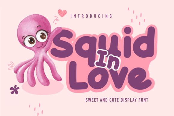 Squid in Love: A Playful Display Font for Editorial Design