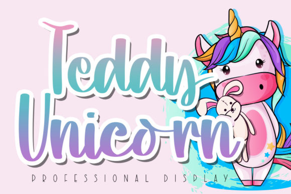 Teddy Unicorn Font for Creative Business Branding