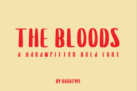 The Bloods Bold Display Font for Branding and Labels
