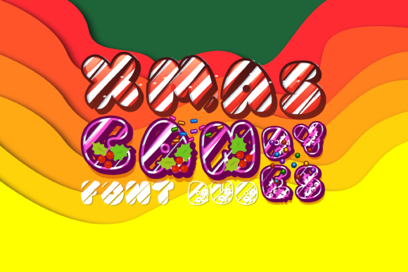 The Xmas Candy Canes Duo Font for Editorial Projects