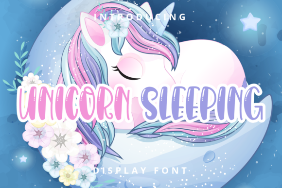 Unicorn Sleeping: A Cool Bubbly Display Font for Brands